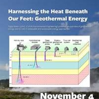 Geothermal Energy Next Kaler Lecture Topic Nov. 4