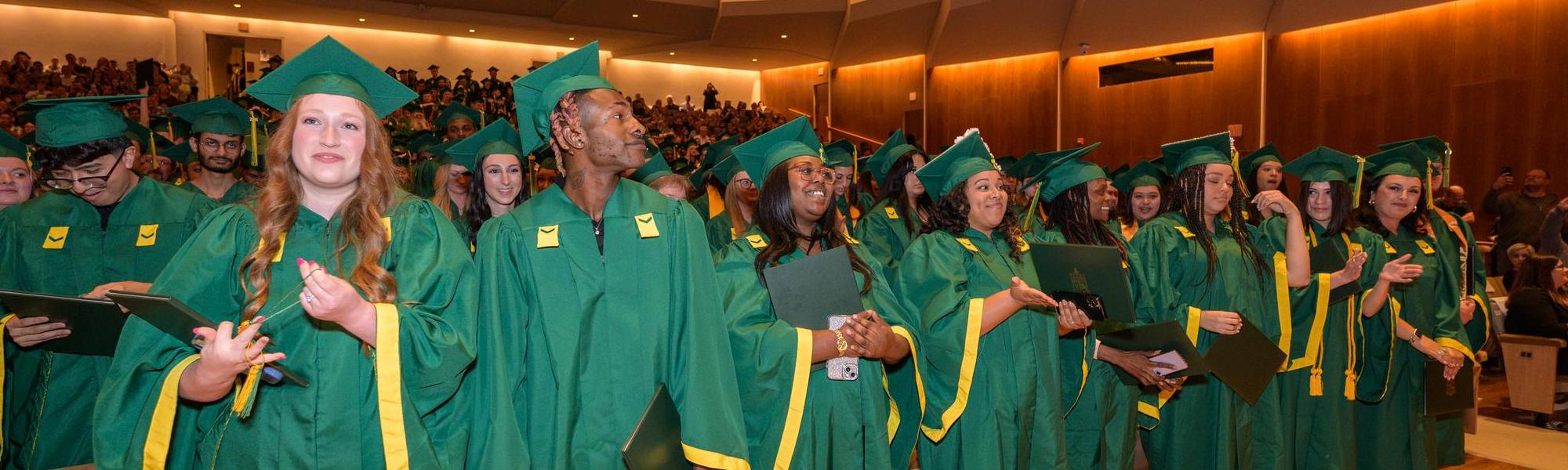 Students at graduation