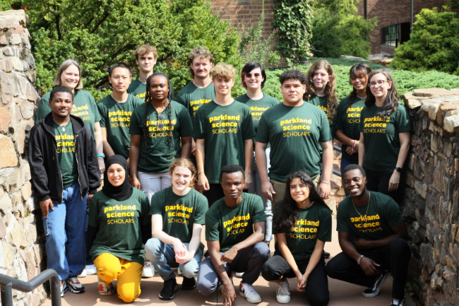 Group of Science Scholars in matching shirts